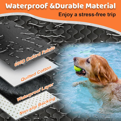 100% Waterproof Pet Seat Cover Car Seat Cover for Pets - Scratch Proof & Nonslip Backing & Hammock, Quilted, Padded, Durable Pet Seat Covers for Cars Trucks and Suvs