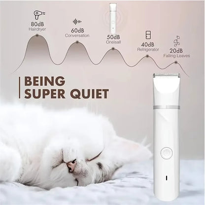 Pawtrim Pro™ 4-In-1 Electric Pet Grooming Kit – Precision Clipping for a Flawless Fur Finish